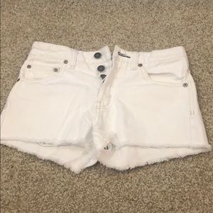 Free people white denim shorts NWOT size 24